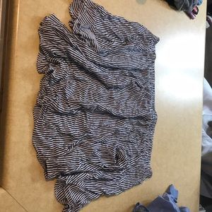off the shoulder striped shirt